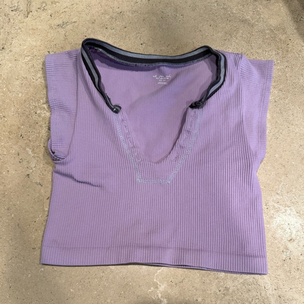 Urban Outfitters Lavender Ribbed Crop Top